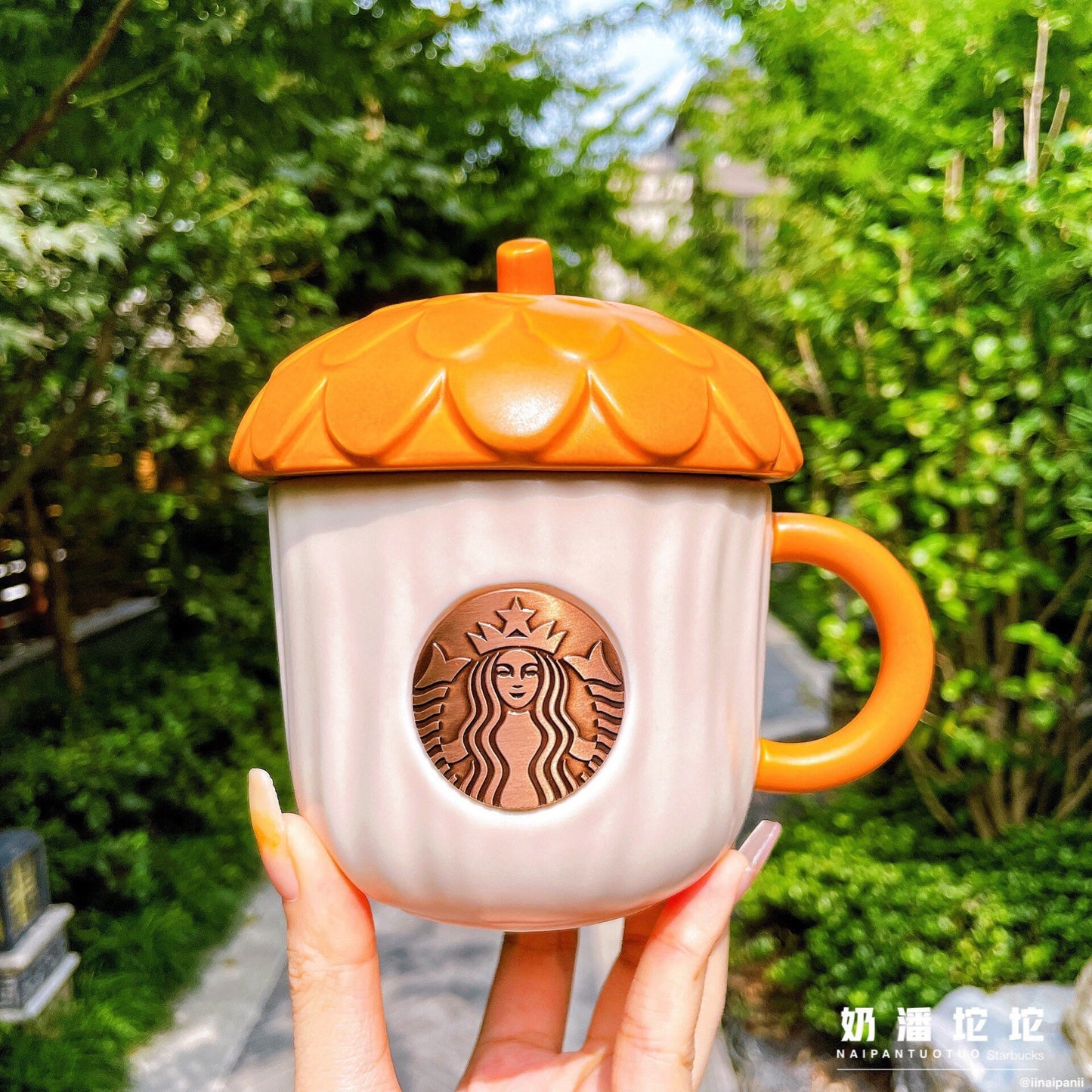 Starbucks China 360ml 2021 autumn forest acorn ceramics mug