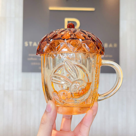 Starbucks China 430ml 2021 autumn forest acorn glass cup