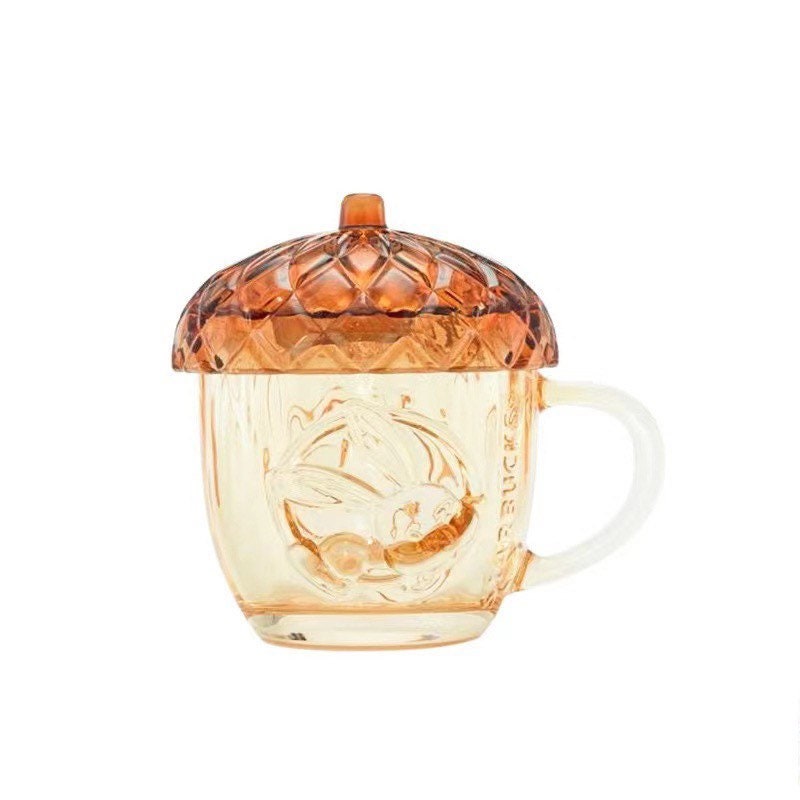 Starbucks China 430ml 2021 autumn forest acorn glass cup