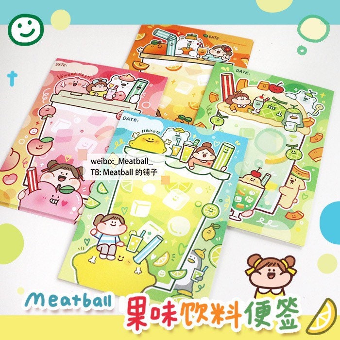 Meatball drink memo pad
