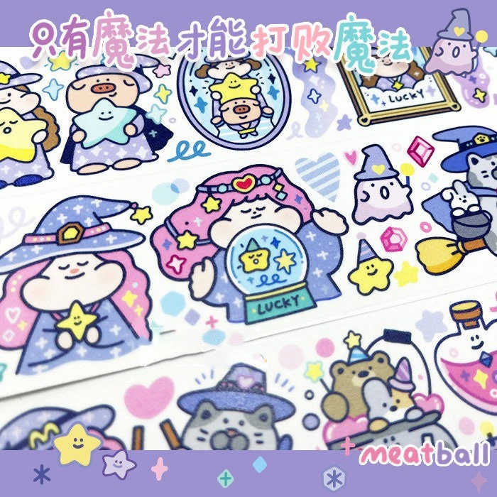 Meatball purple magic girl washitape