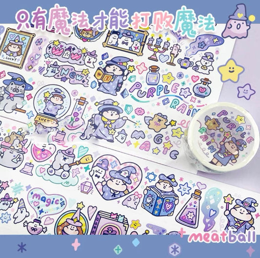 Meatball purple magic girl washitape