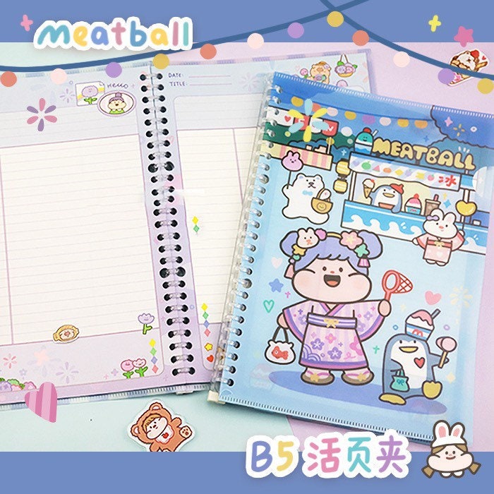 Meatball Garden party series B5 loose-leaf notebook