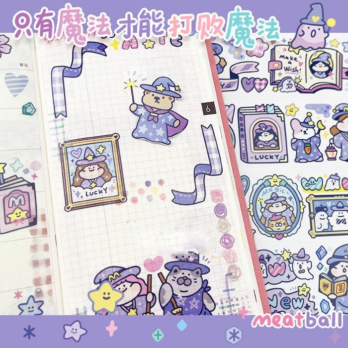 Meatball purple magic girl washitape