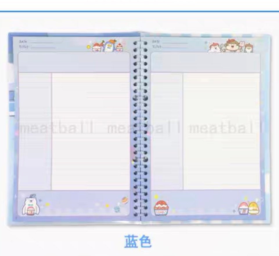 Meatball Garden party series B5 loose-leaf notebook