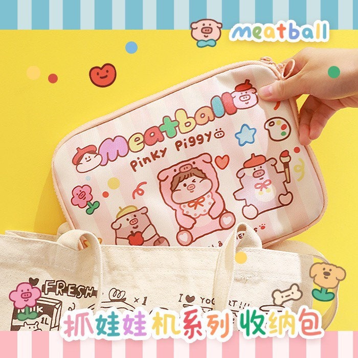 Meatball claw game series penbag/packet
