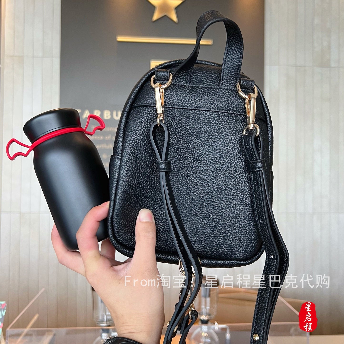Starbucks China 350ml 2021 Halloween black vacuum cup with black cat backpack