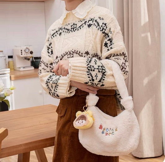 Molinta 「Baking Park」series stationery plush bag with pudding toy