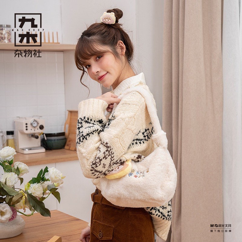 Molinta 「Baking Park」series stationery plush bag with pudding toy