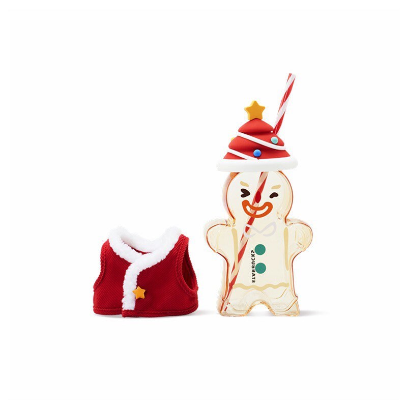 Starbucks China 730ml 2021 Christmas gingerbread man glass cup