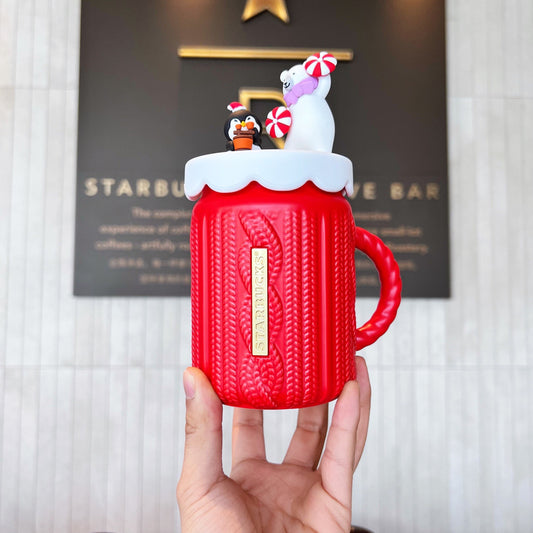 Starbucks China 475ml 2021 Christmas winter penguin & polar bear ceramic cup
