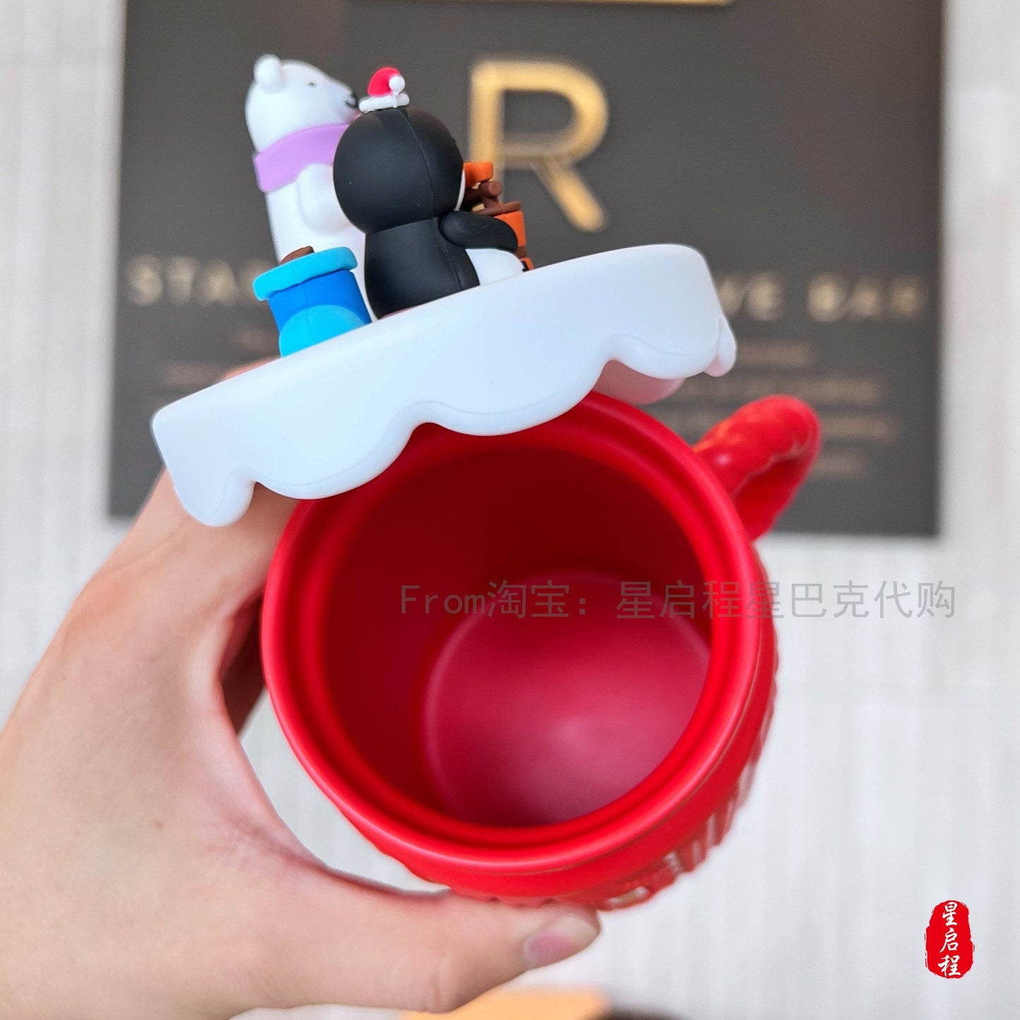 Starbucks China 475ml 2021 Christmas winter penguin & polar bear ceramic cup