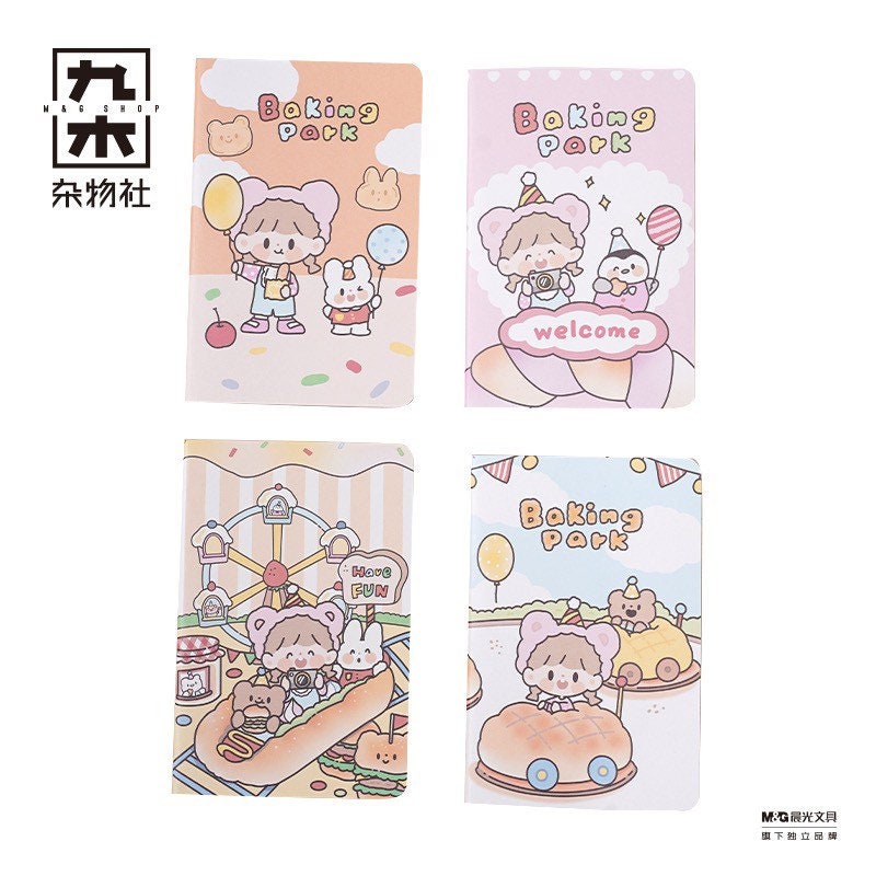 Molinta 「Baking Park」series stationery Mini notebooks set