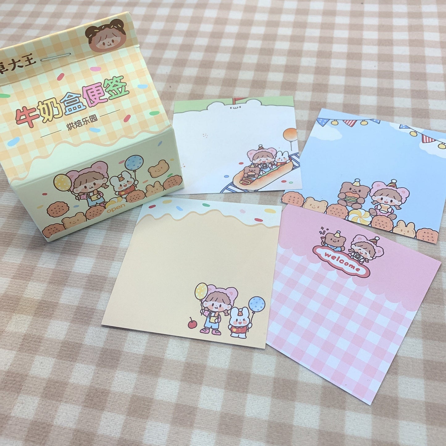 Molinta 「Baking Park」series stationery milk carton memo pad