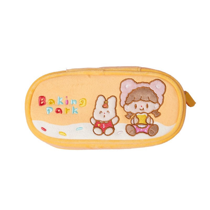 Molinta 「Baking Park」series stationery rabbit with girl plush pen bag