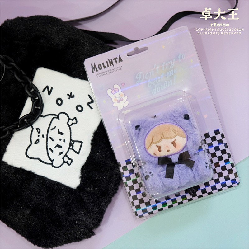 Molinta bad girl plush bag with cat plush toy
