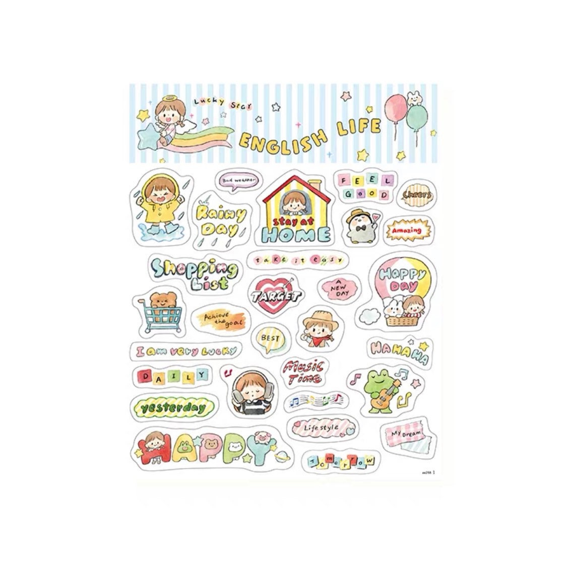 Molinta daily life word sticker pack（English）
