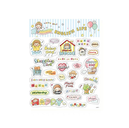 Molinta daily life word sticker pack（English）