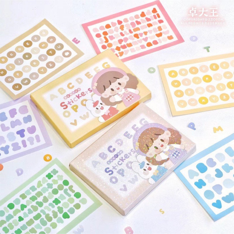 Molinta no border colorful word sticker set（all 7）