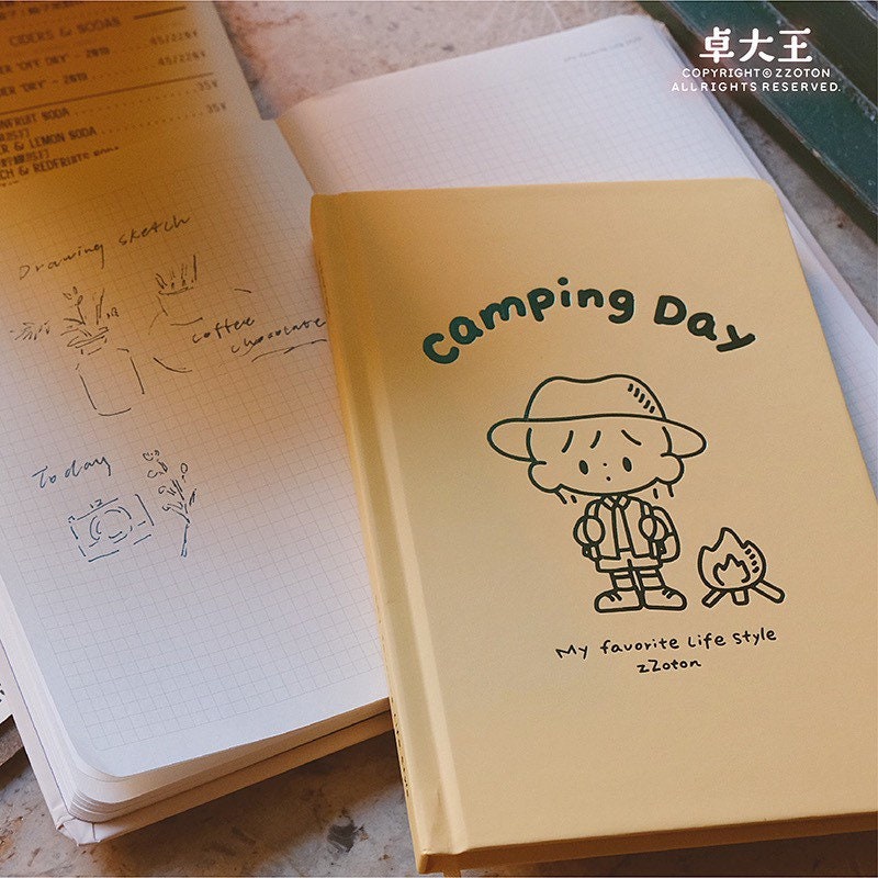 Molinta camping day journal notebook