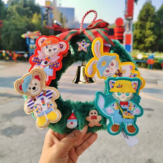 Shanghai Disneyland 「Duffy and friends」Craft time series DIY Christmas wreath set