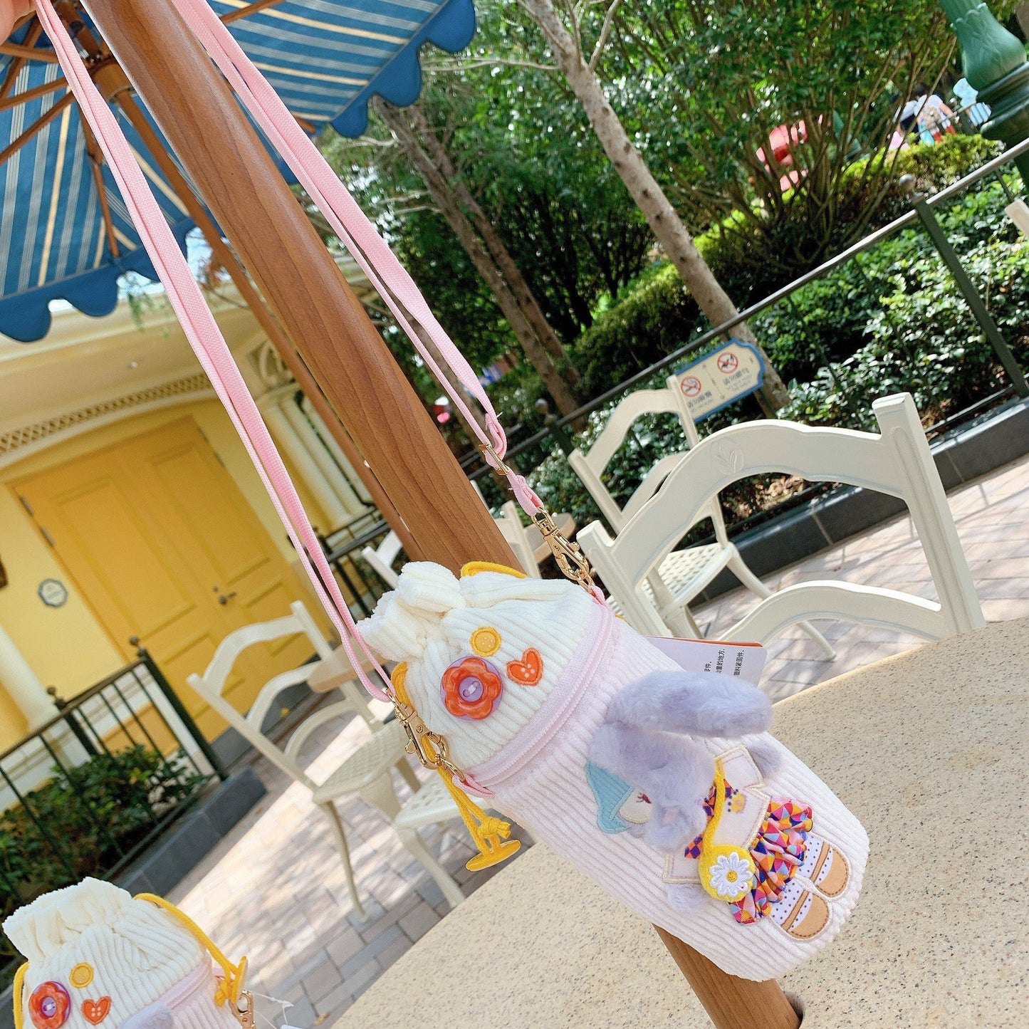 Shanghai Disneyland Duffy And Friends 「Craft Time」series StellaLou vacuum cup with holder bag