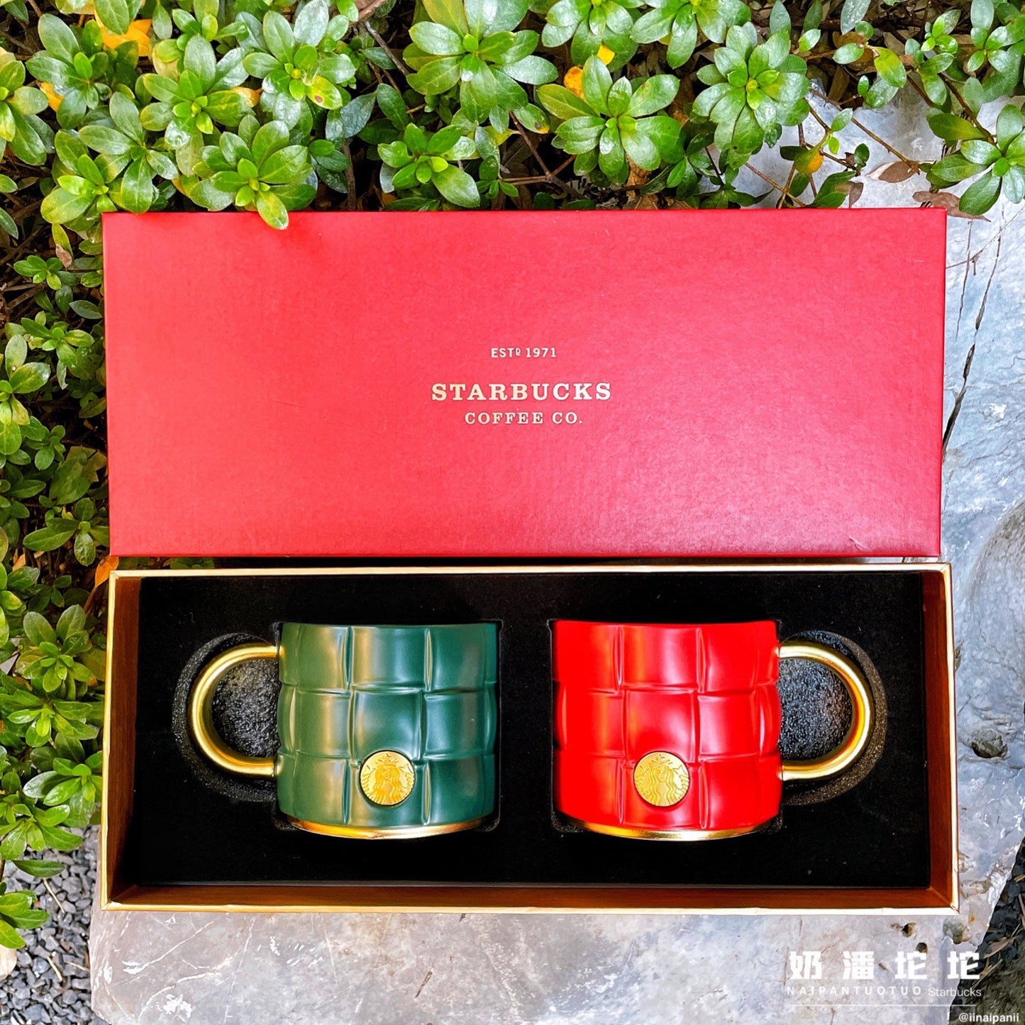 China Starbucks Christmas classic ceramics cup set box