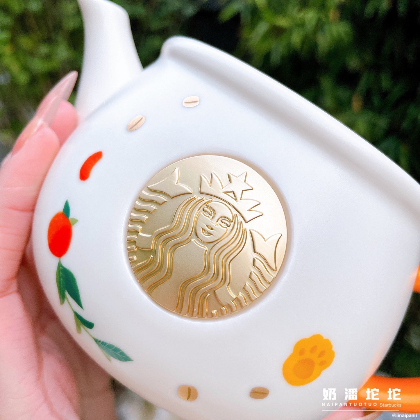 Starbucks China 180+480ml 2022 new year tiger series tiger ceramics pot with glass cup set