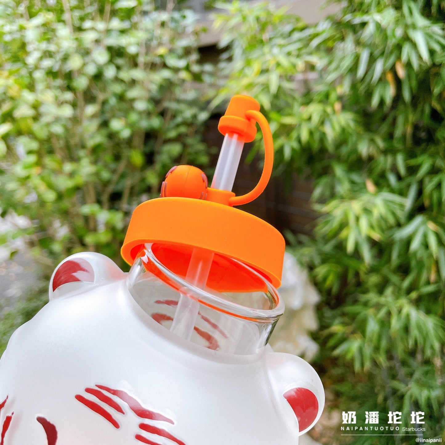 Starbucks China 700ml 2022 new year tiger series tiger glass straw cup