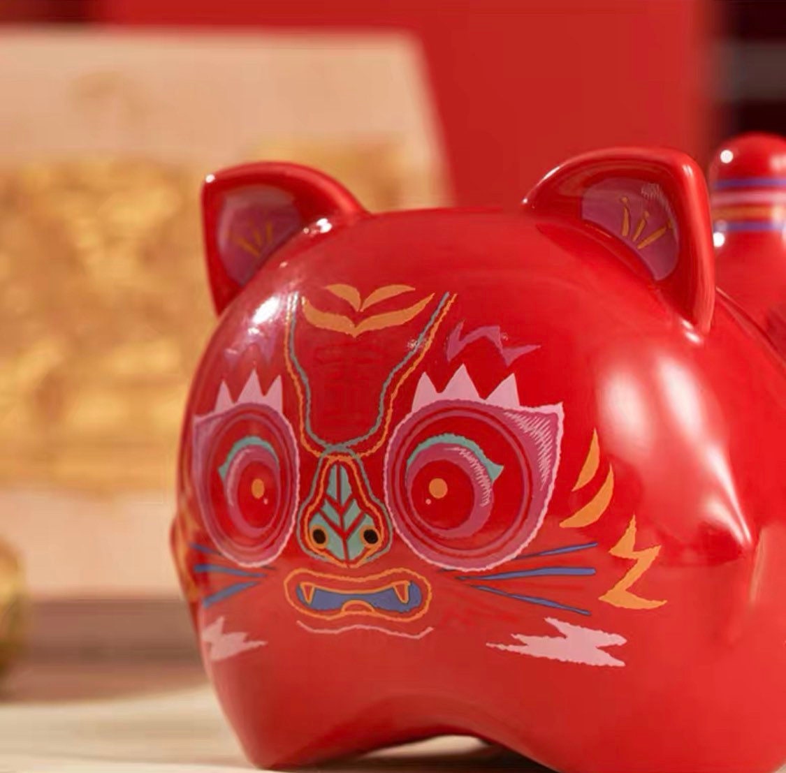 Starbucks China 2022 new year tiger series Chinese traditional red tiger ceramics money saving