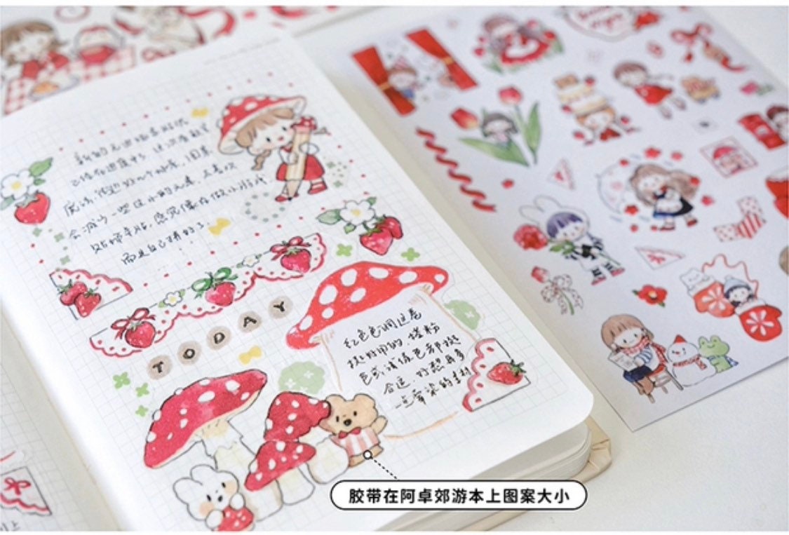 Molinta colorful sticker pack（blue red brown）