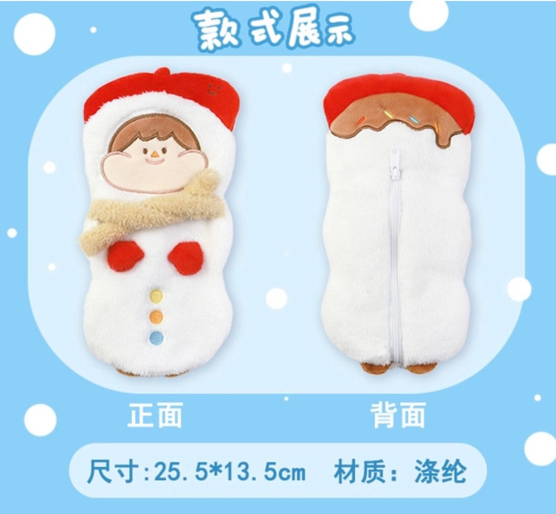 Meatball Snowman plush pen bag