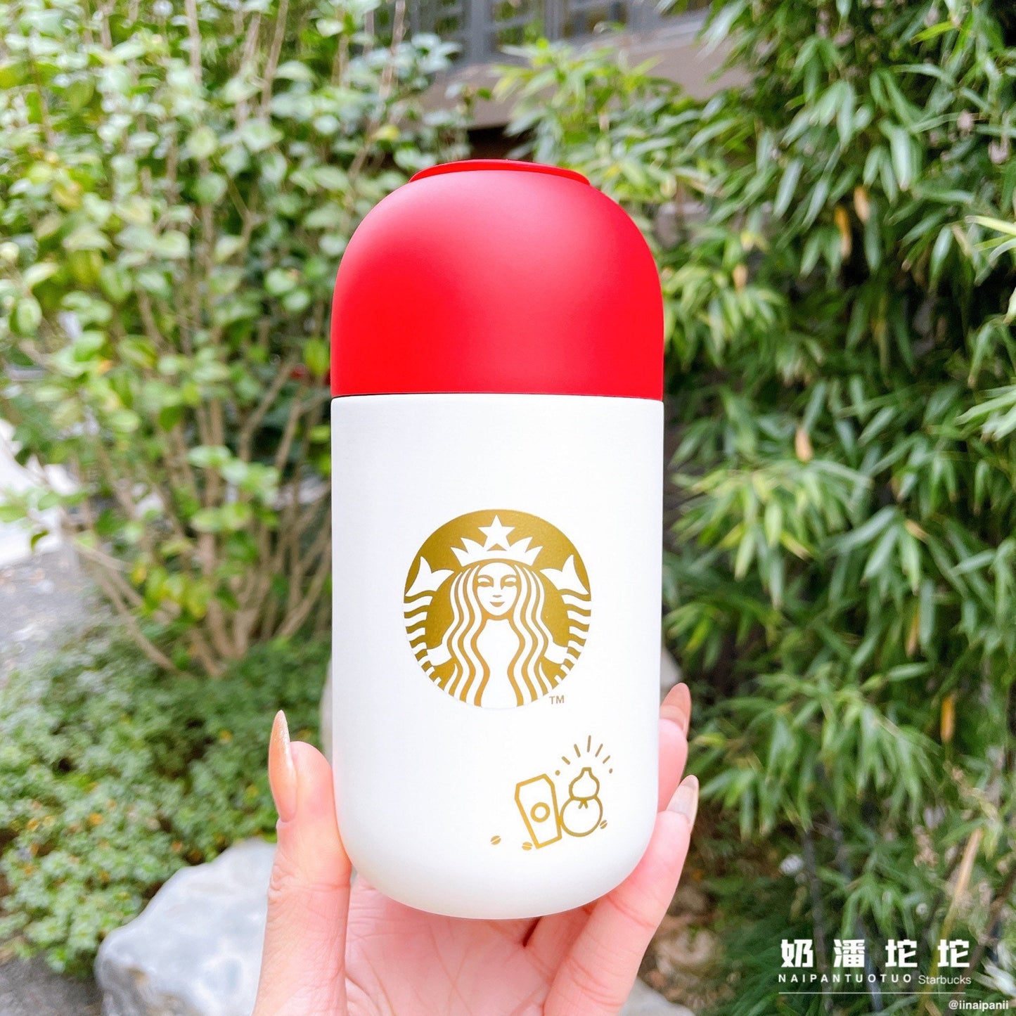 Starbucks China 220ml 2022 new year tiger series capsule vacuum cup with Chinese traditional tiger cup bag