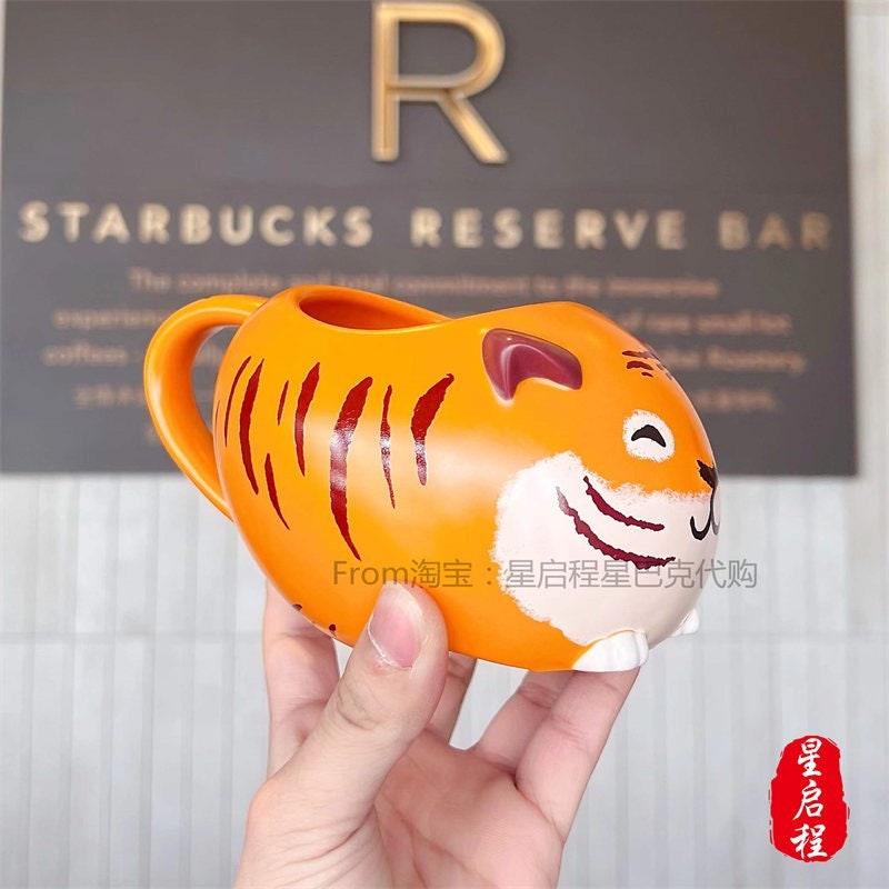 Starbucks China 414ml 2022 new year tiger series orange tiger ceramics mug
