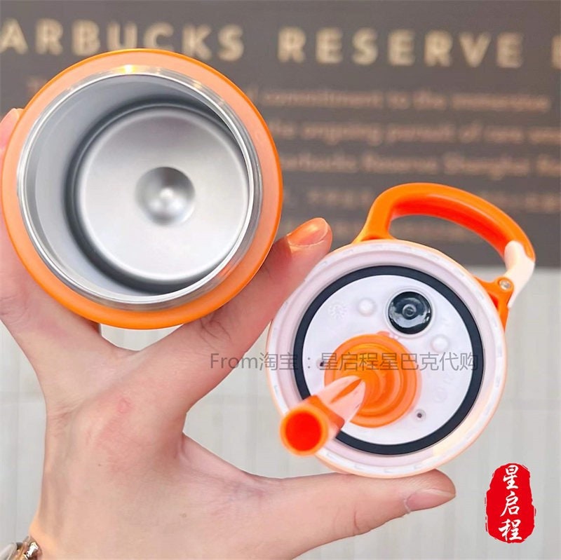 Starbucks × Contigo China 400ml 2022 new year tiger series orange tiger stainless vacuum straw cup