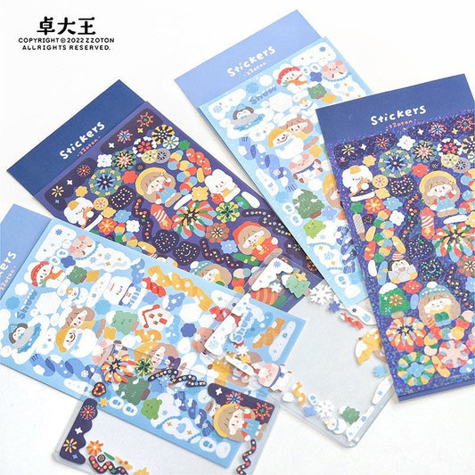 Molinta winter and fireworks sticker pack set