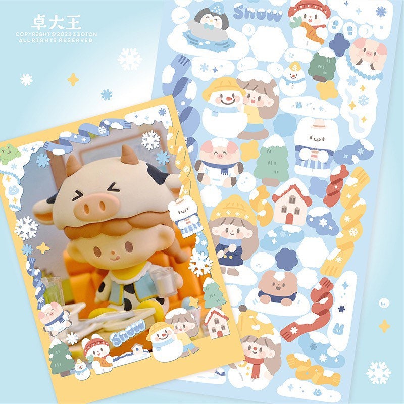 Molinta winter and fireworks sticker pack set