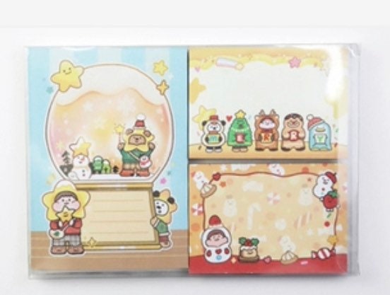 Meatball winter series memo pad set