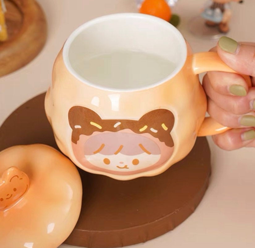 Molinta 360ml 「Baking Park」series stationery ceramics mug with cup cover