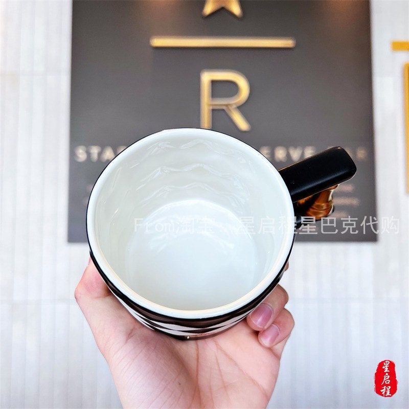 Starbucks China 355ml Valentine‘s Day chess series king&queen red black chess board ceramic couple mug set