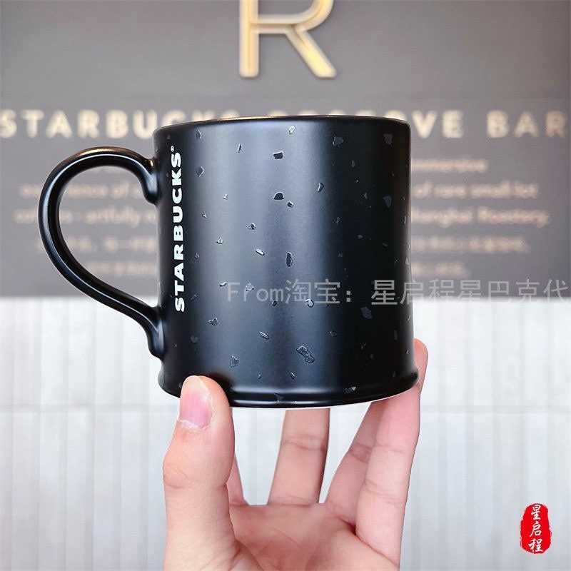 Starbucks China 355ml Valentine‘s Day chess series red heart wings with black ceramic mug