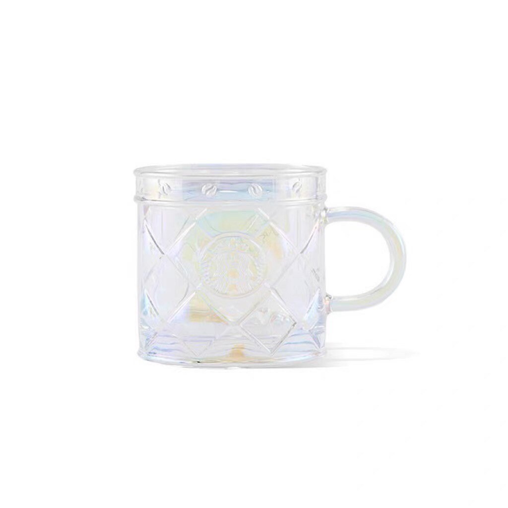 Starbucks China 350ml Valentine‘s Day series checkered glass cup