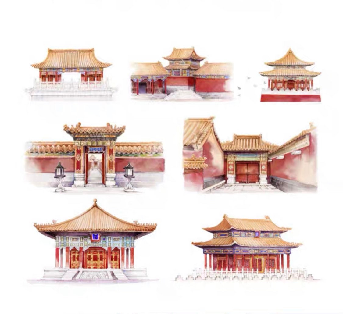 Beijing Forbidden city building washitape