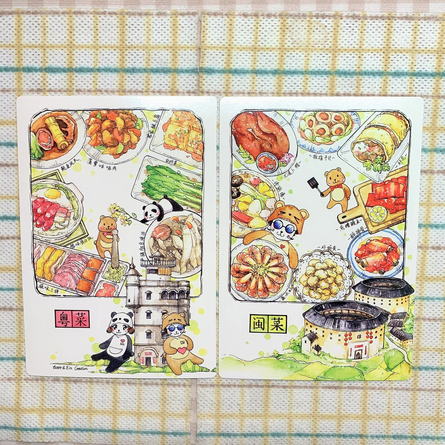 Ever&Ein‘s journey watercolor postcards set（illustration season 10）