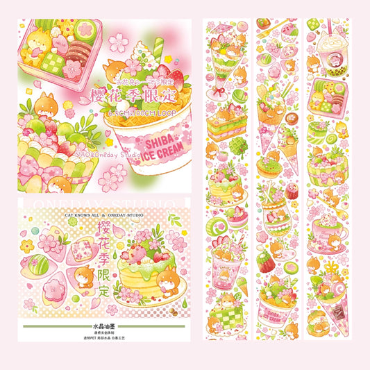 Sakura and Matcha PET tape