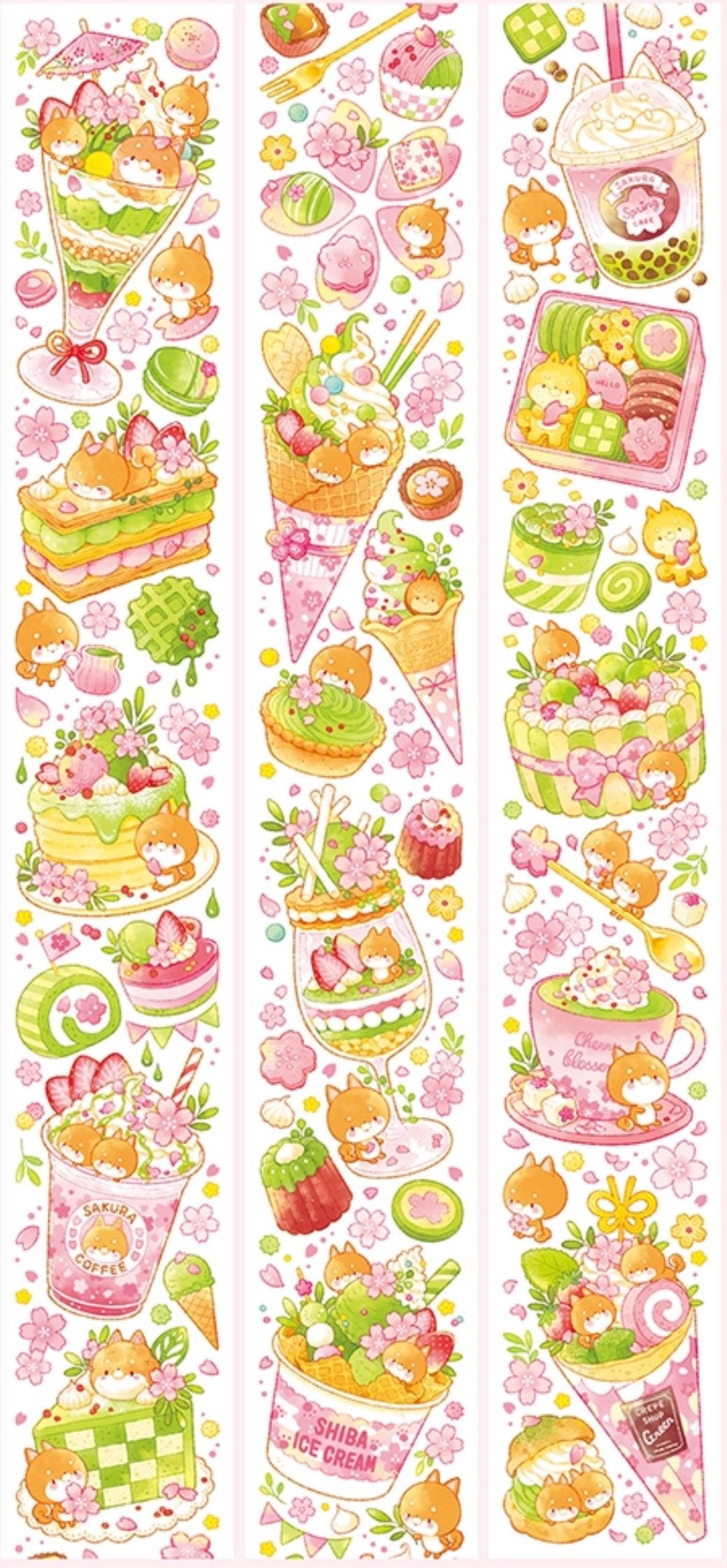 Sakura and Matcha PET tape