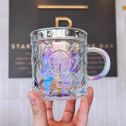 Starbucks China 350ml Valentine‘s Day series checkered glass cup