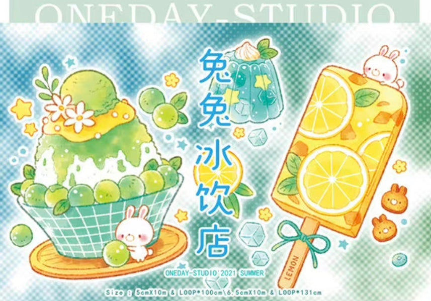 rabbit cold drink shop PET tape