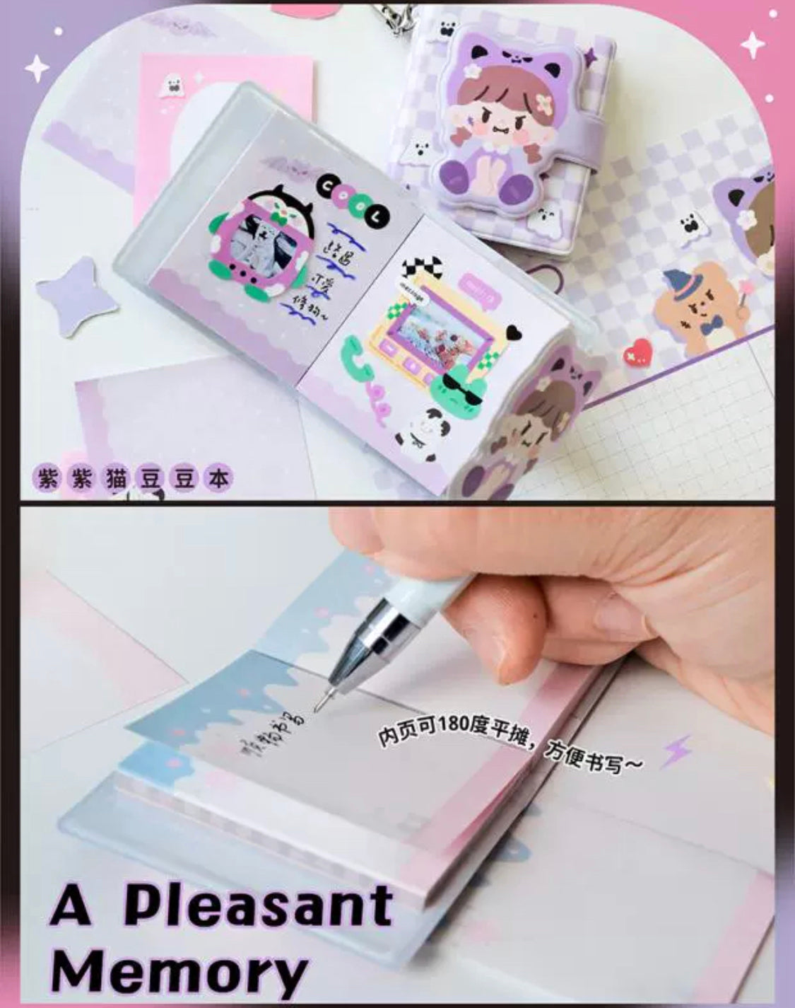 Molinta cool and bad girl series mini notebooks